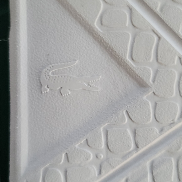 ❗️LACOSTE White Slide Sandals with Embossed Logo ❗️ - Picture 6 of 15